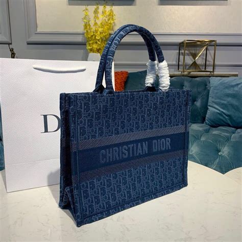 small blue dior bag|dior blue tote bag.